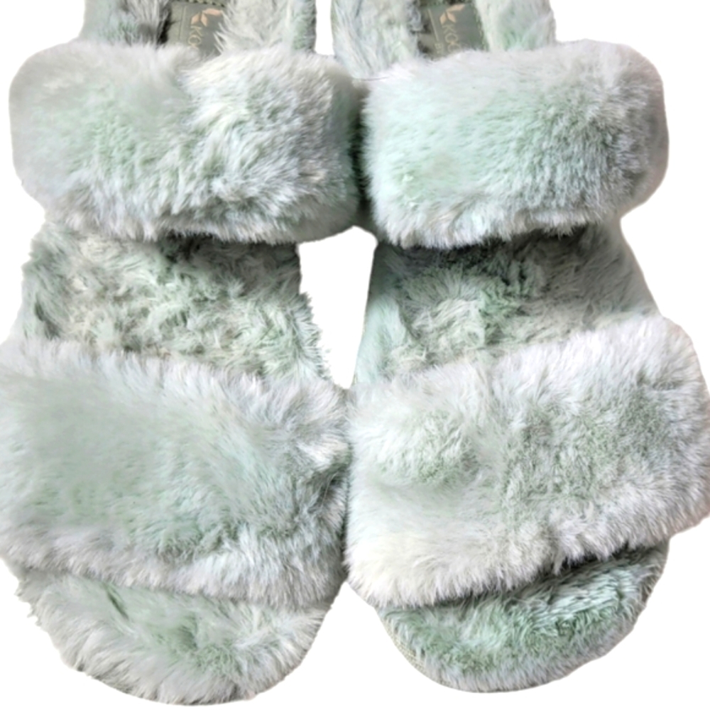KOOLABURRA by UGG Mint Green Fuzzy Slide Slippers Size 6 - Picture 6 of 14